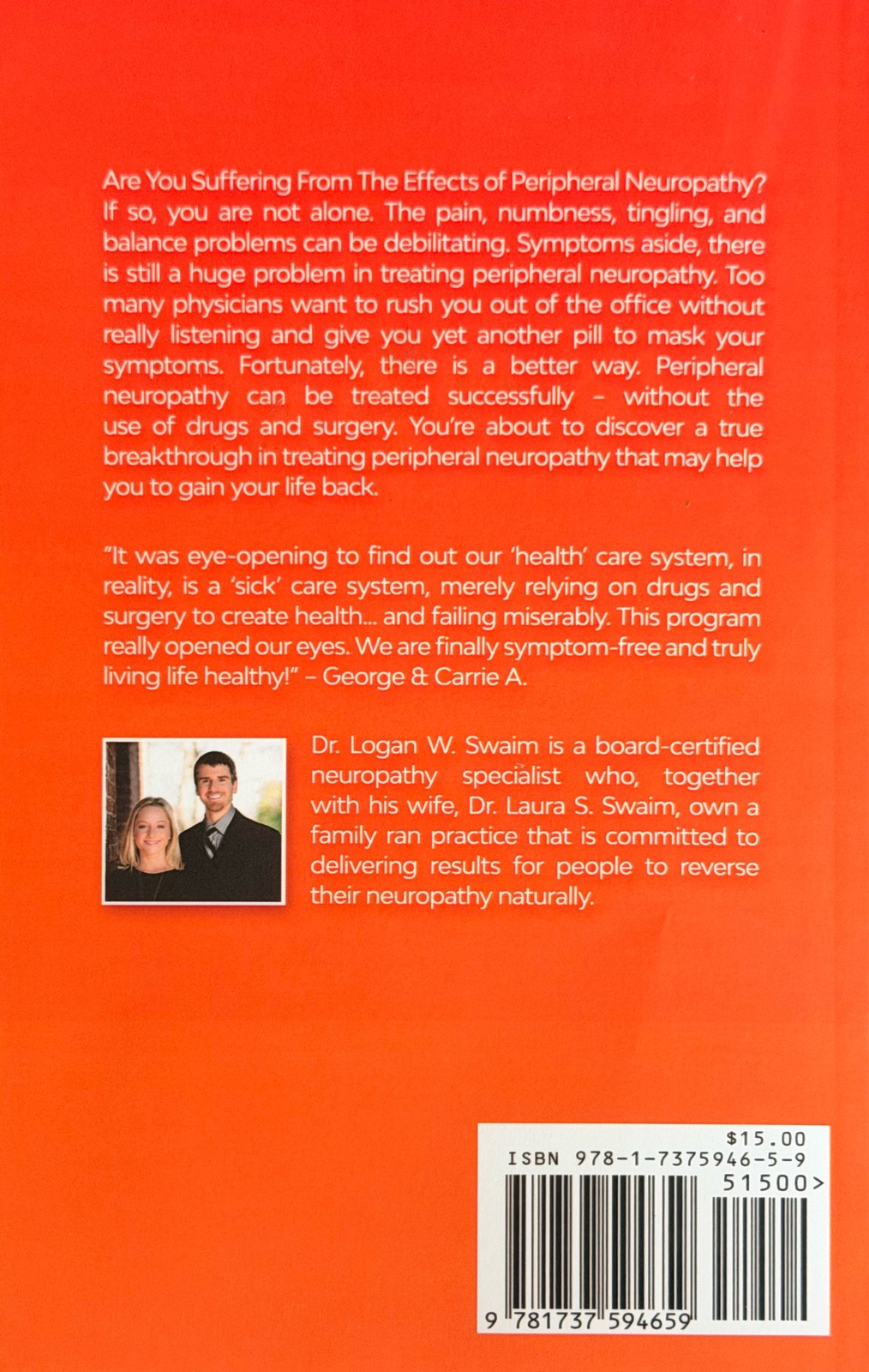 The Truth About Reversing Neuropathy Now — Dr. Logan Swaim — back cover